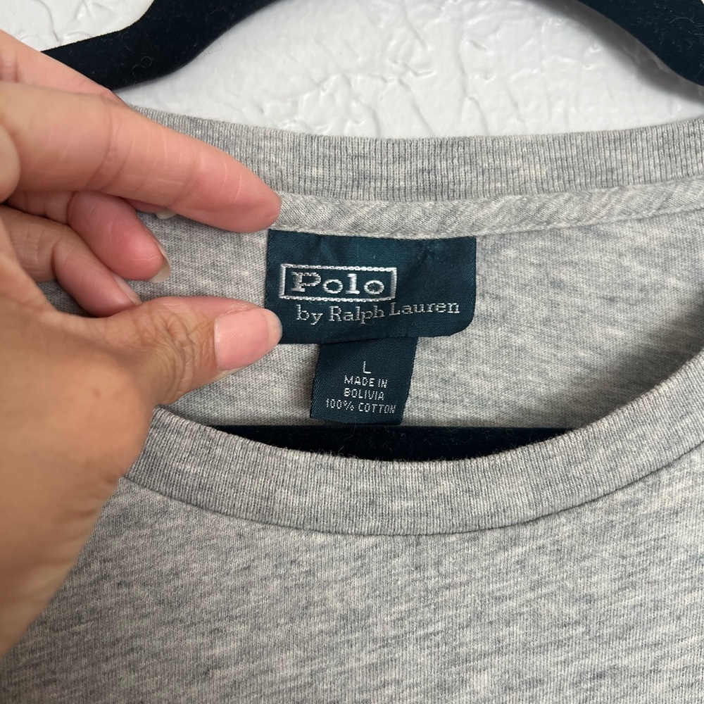 Polo By Ralph Lauren Heather Gray Basic Blue Logo… - image 8